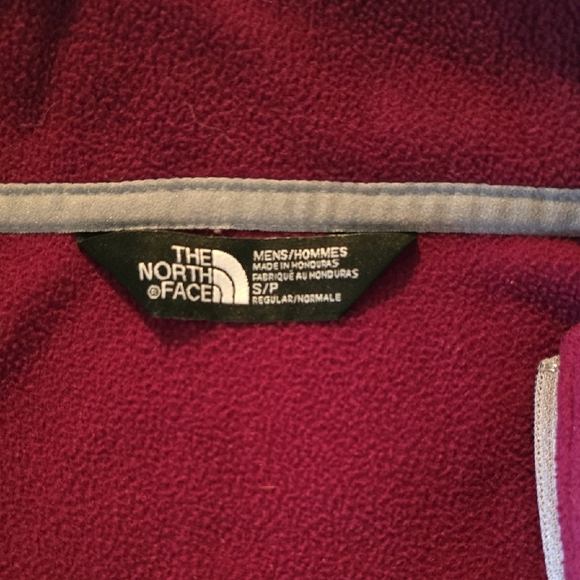 The North Face Maroon and Black Fleece Jacket - Picture 3 of 4